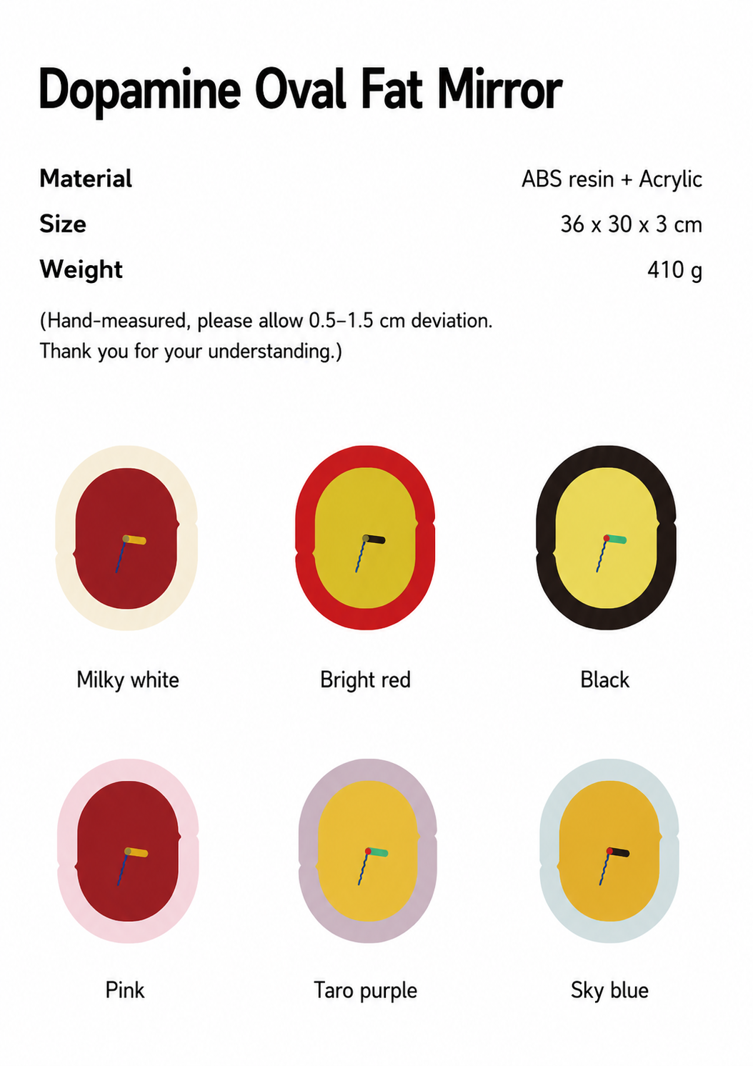 Dopamine Oval Fat Clock