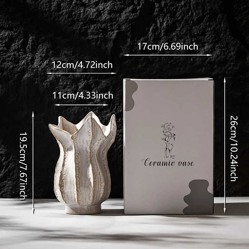 Ceramic vase and packaging dimensions