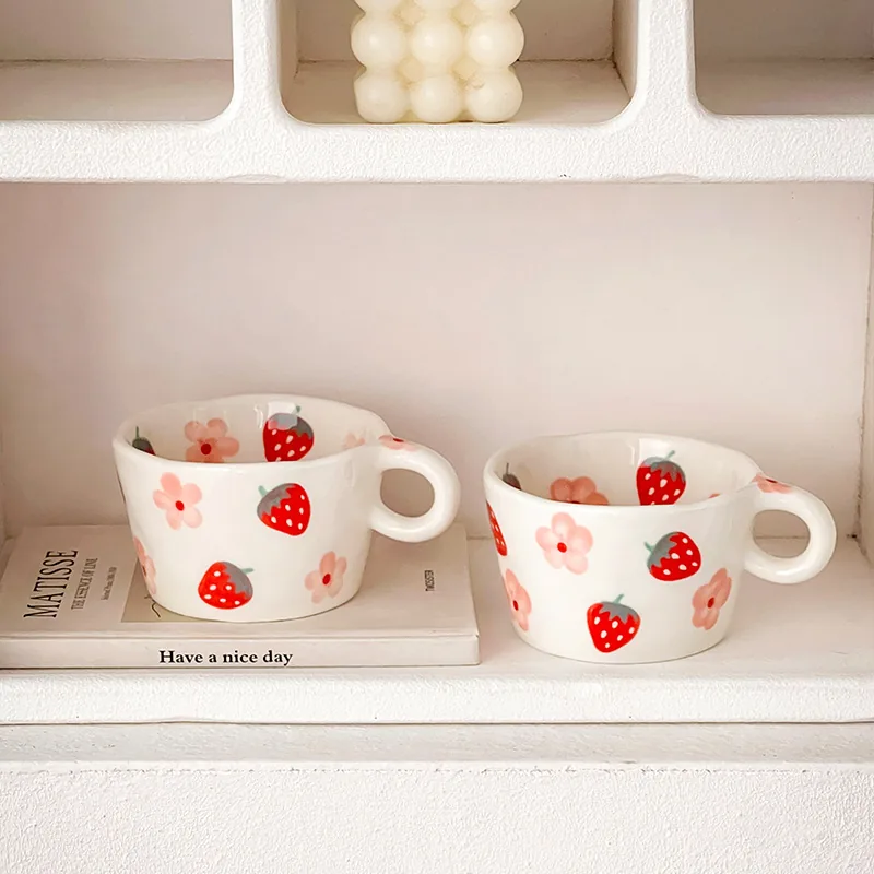Strawberry ceramic mugs