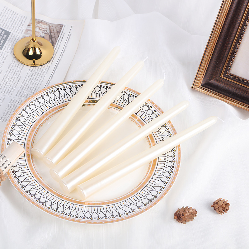 Ivory classic taper candle color option