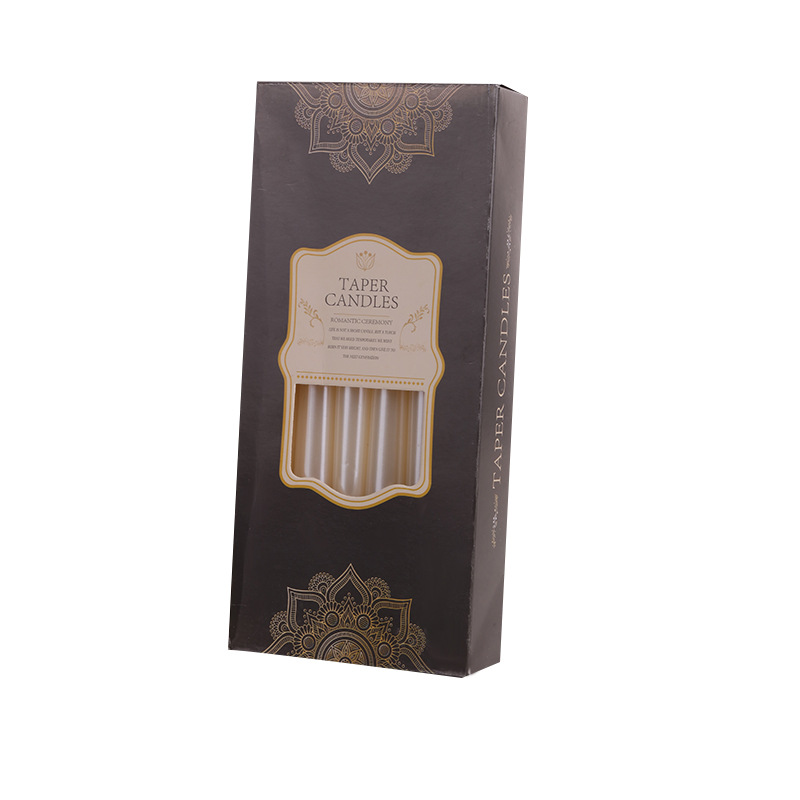 Twelve-piece taper candle retail box