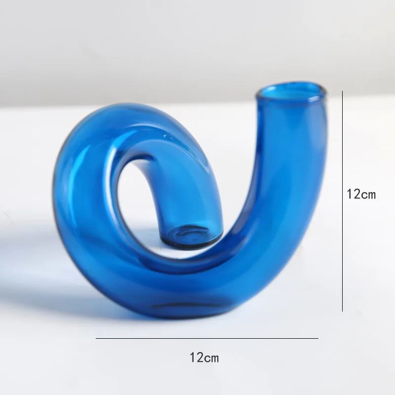 Blue glass vase dimensions
