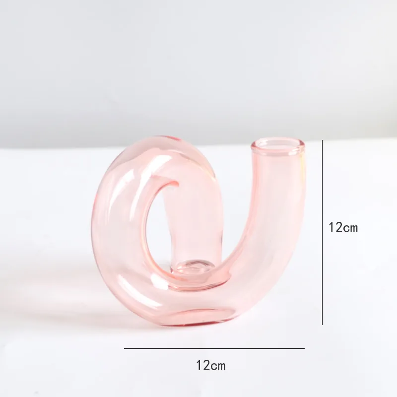Pink glass vase dimensions