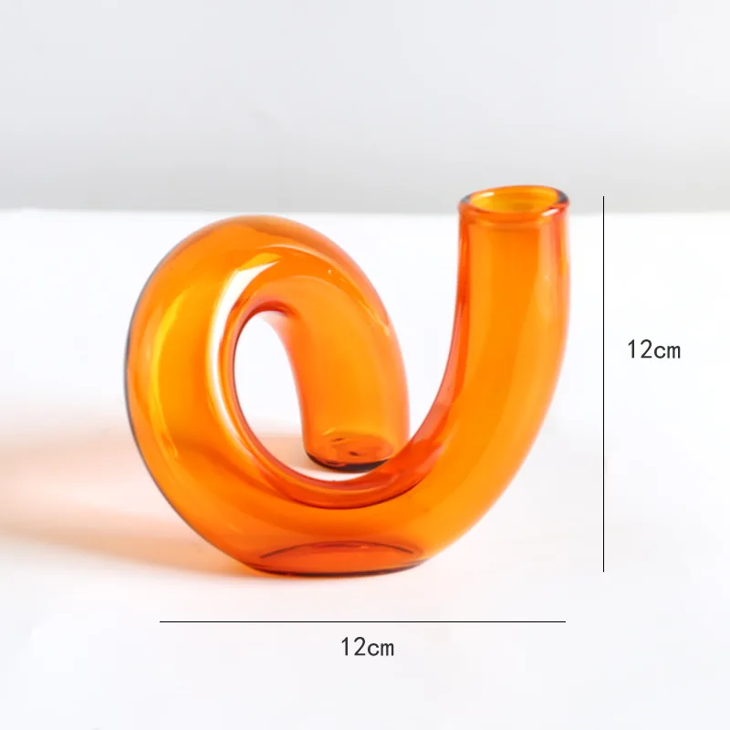 Orange glass vase dimensions