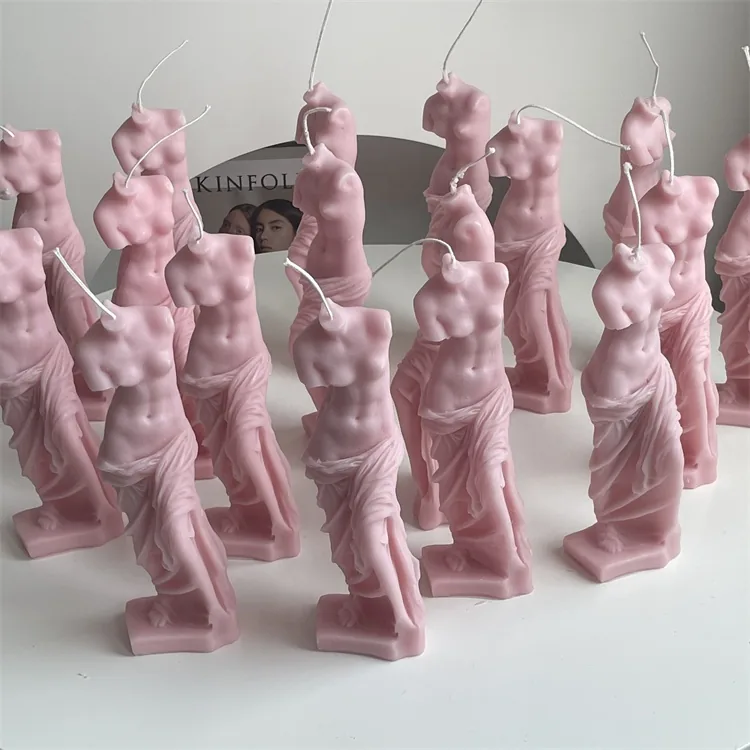 Pink Venus art candle collection