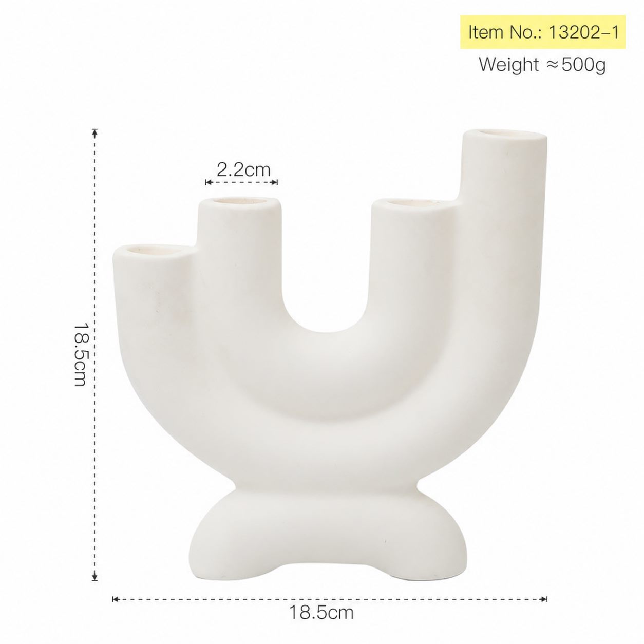 13202-1 candle holder dimensions 18.5 by 18.5 cm approximate weight 500 g