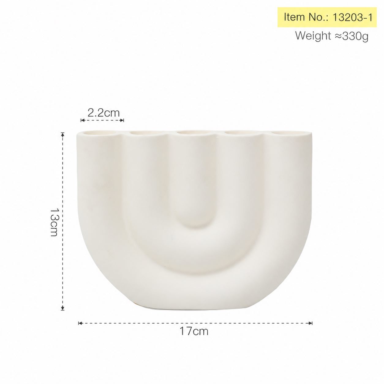 13203-1 candle holder dimensions 17 by 13 cm approximate weight 330 g