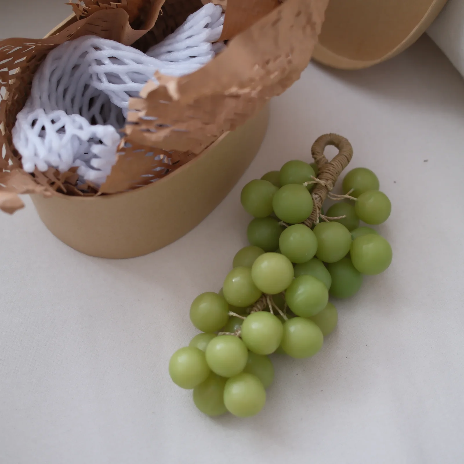 Green grape candle with protective gift packaging