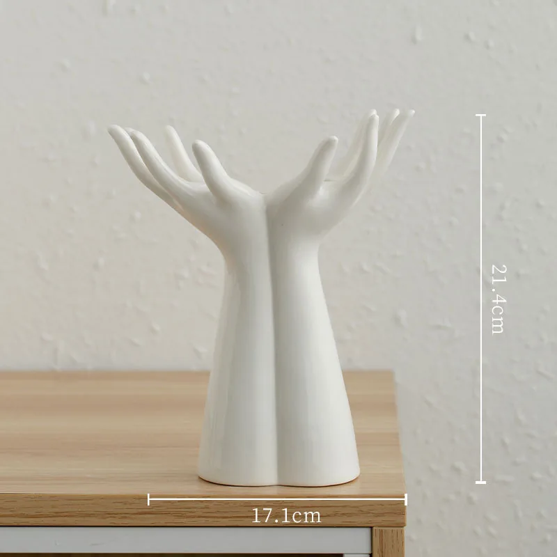 Large ceramic hand vase dimensions
