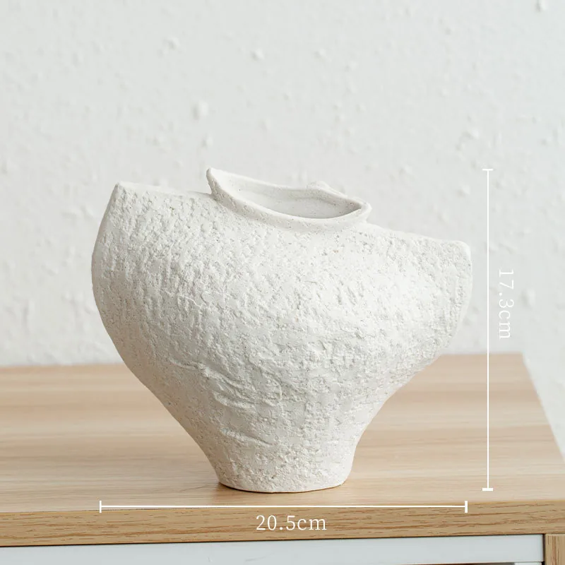 White short vase dimensions