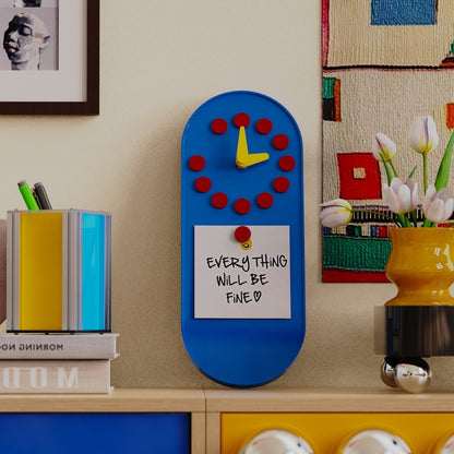 Memphis Magnetic Memo Wall Clock