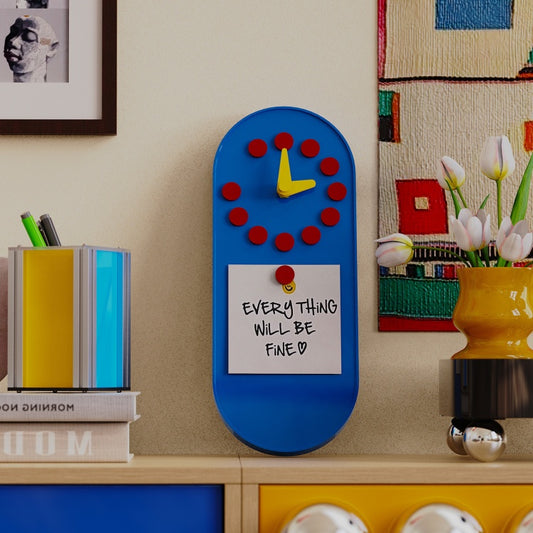 Memphis Magnetic Memo Wall Clock