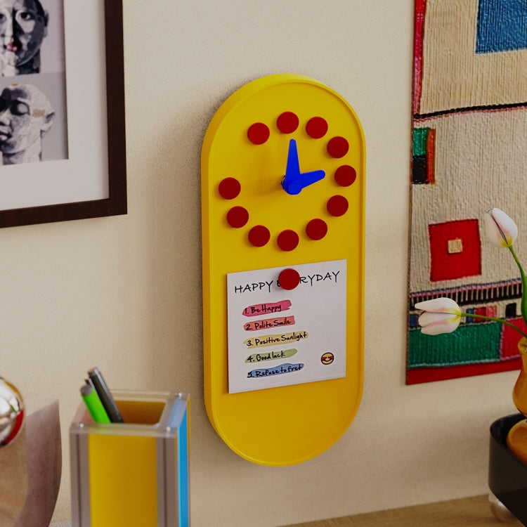 Memphis Magnetic Memo Wall Clock
