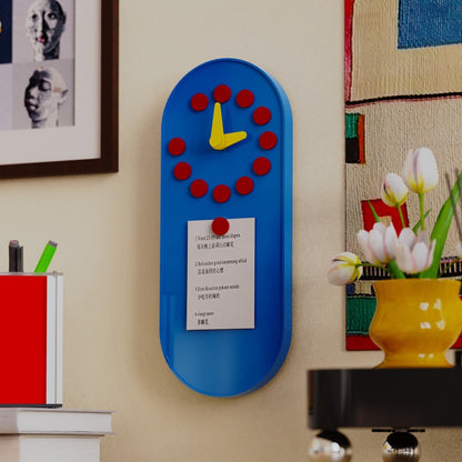 Memphis Magnetic Memo Wall Clock