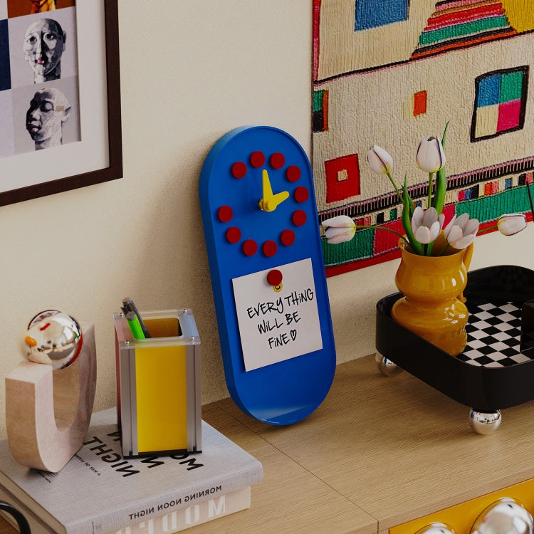 Memphis Magnetic Memo Wall Clock