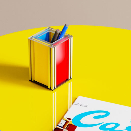 Memphis Square Pen Holder