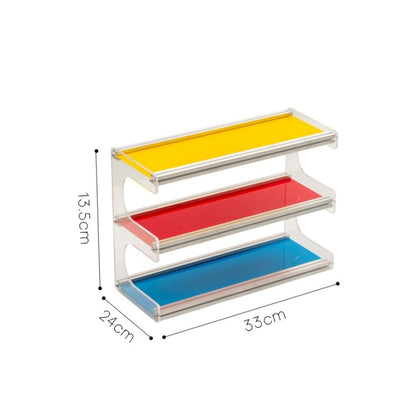 Memphis Color Three-Tier Display Shelf