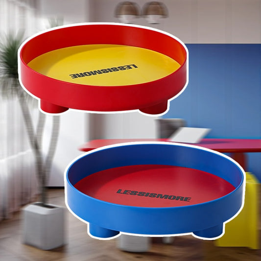 Memphis Color-Block Round Tray