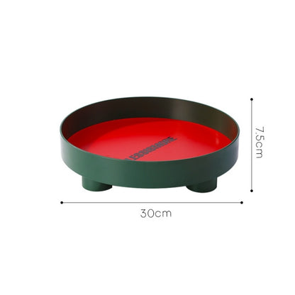 Memphis Color-Block Round Tray