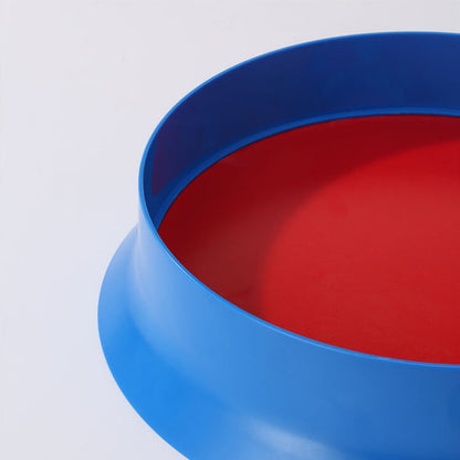 Memphis Color-Block Footed Round Tray