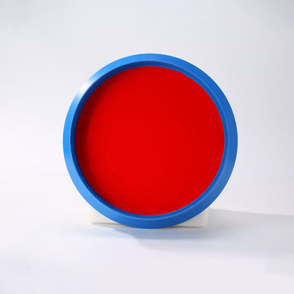 Memphis Color-Block Footed Round Tray