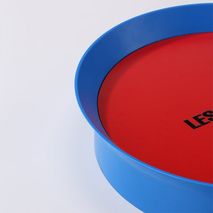 Memphis Color-Block Footed Round Tray