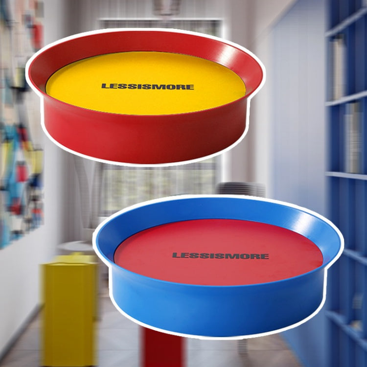 Memphis Color-Block Footed Round Tray