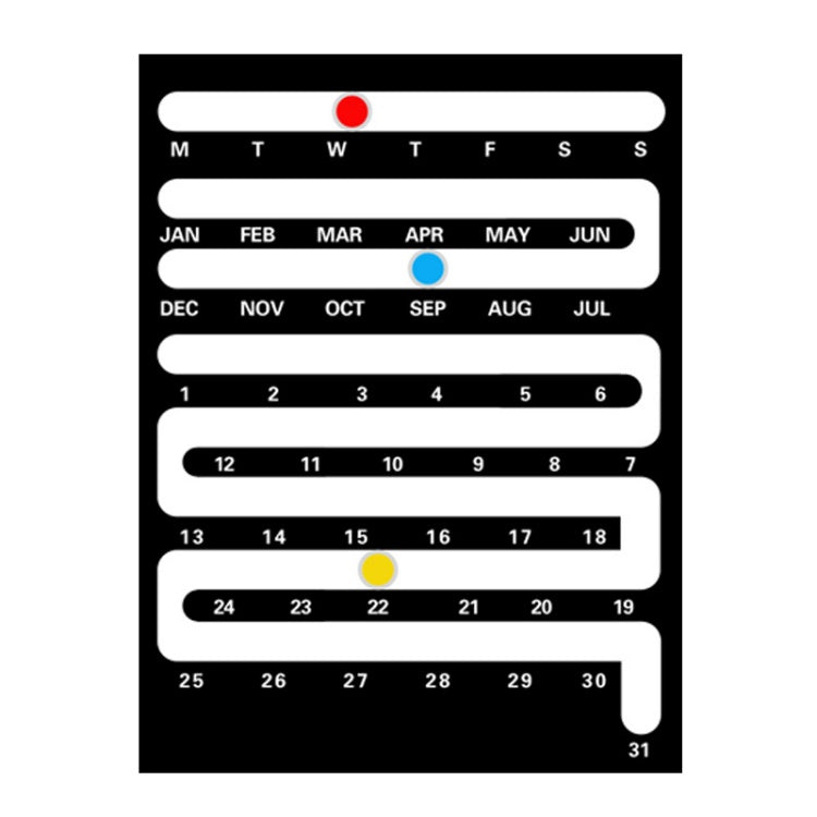 Memphis Sliding Perpetual Calendar