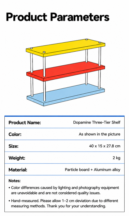 Memphis Bauhaus 3-Tier Desktop Shelf