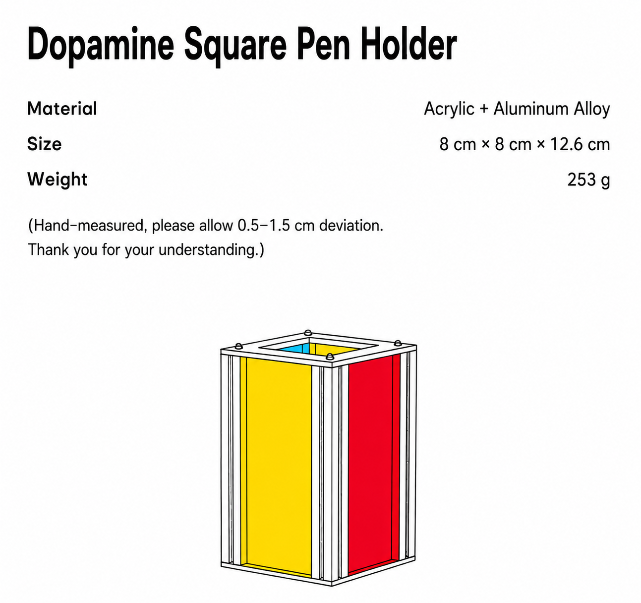 Memphis Square Pen Holder