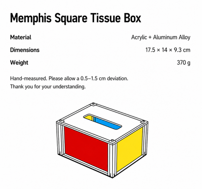 Memphis Acrylic Tissue Box