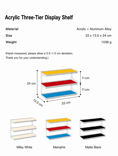 Memphis Color Three-Tier Display Shelf
