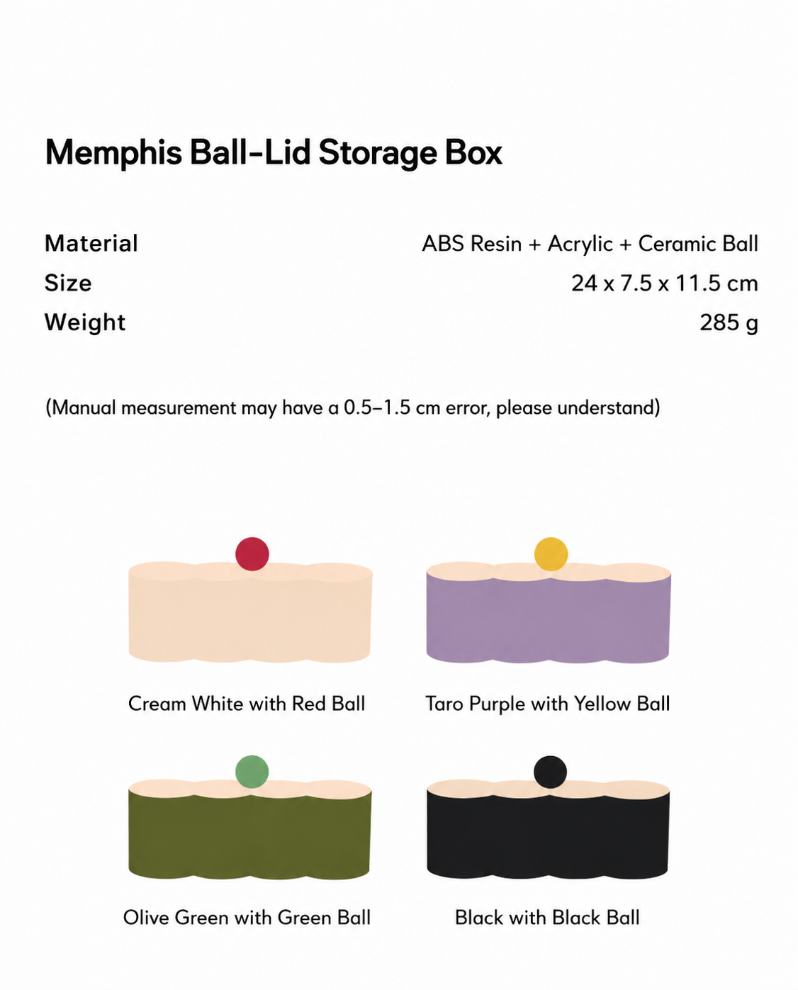 Memphis Ball-Lid Storage Box